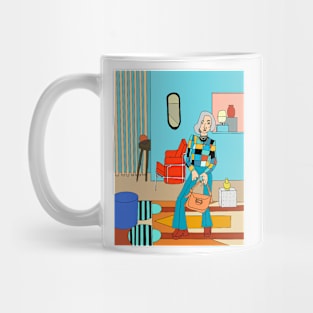 Woman with gray hair Mug